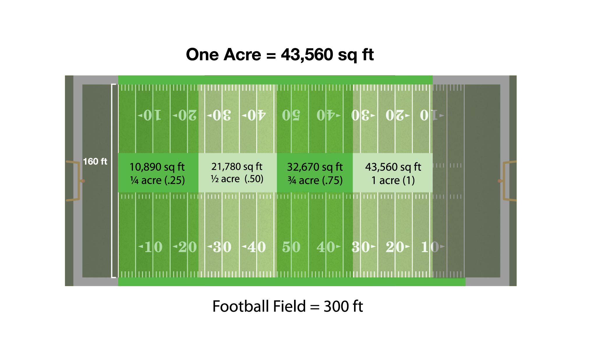 a picture of a football field that shows coverage area